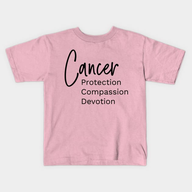 Cancer astrology horoscope Kids T-Shirt by Gardner Designs 